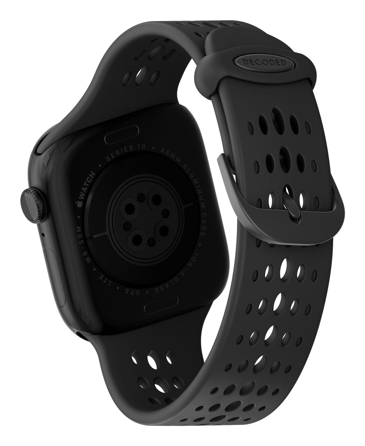 Decoded Silicone Ares O Strap For Apple Watch 40/42mm Black
