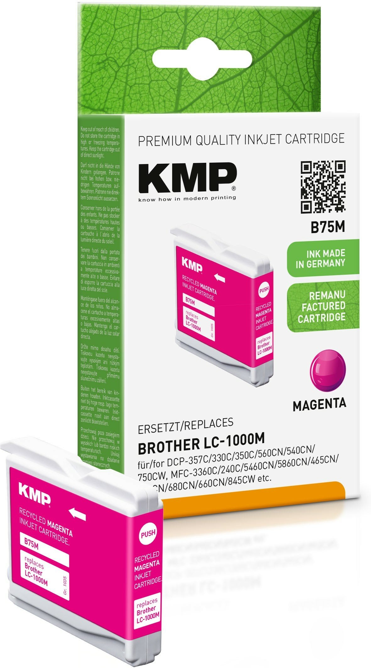 Kmp Cartucho Brother Lc-1000m Lc51m 400 S. Magenta Remanufactured