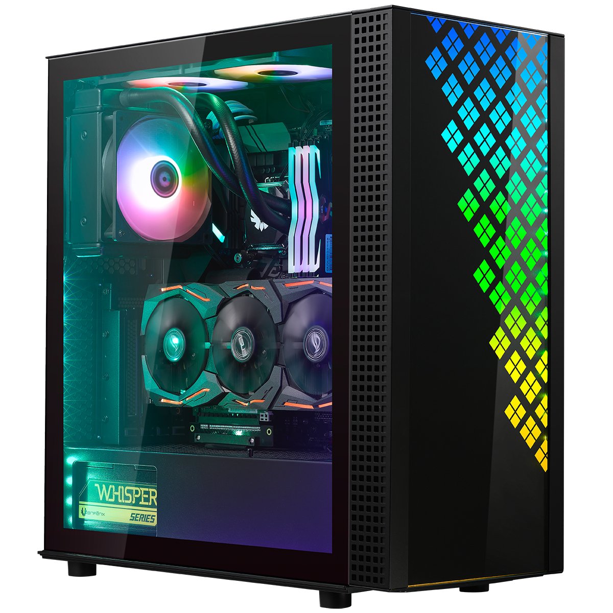 Caja Pc Bitfenix E-Atx Dawn Rgb Tempered Glass Black