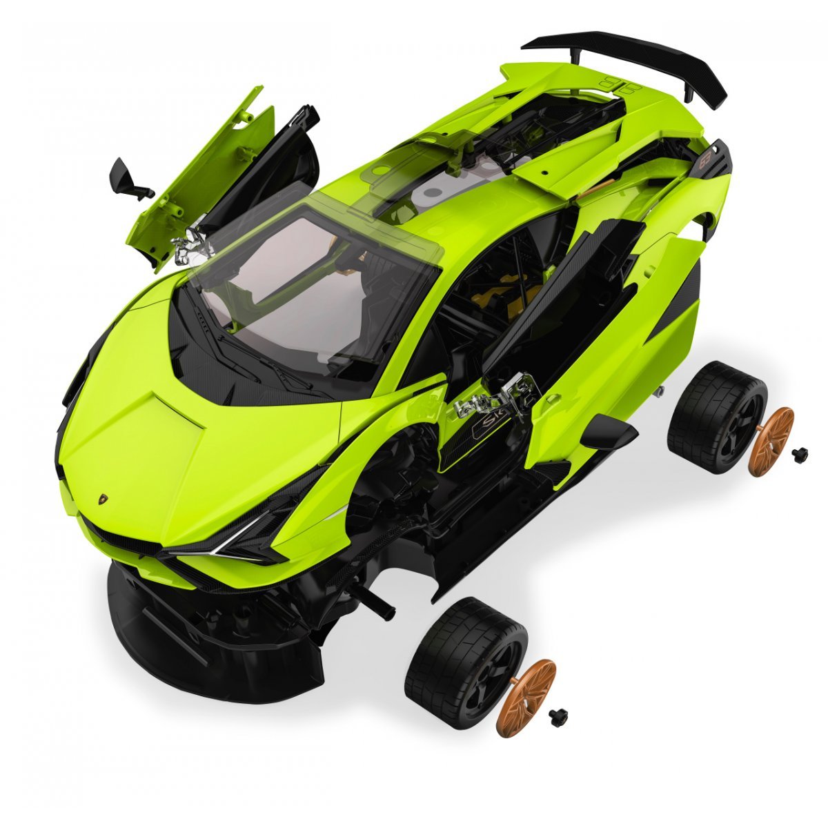 Jamara Lamborghini Sian Fkp 37 1:18 Verde 2.4ghz Kit
