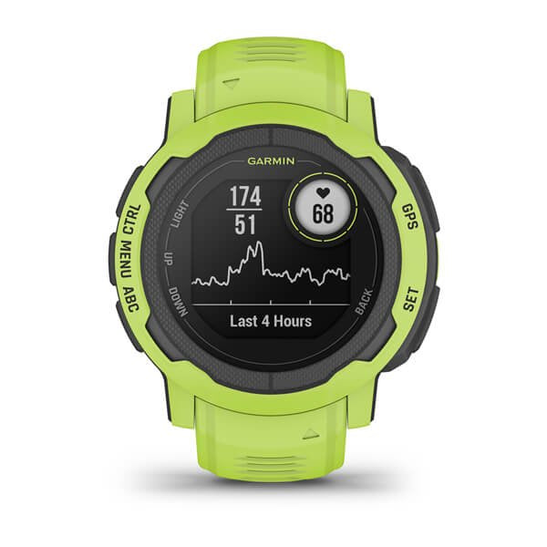Smartwatch Garmin Instinct 2 Z Czujnikiem TäTna Hrm Elevate (Limonkowy / Limonkowy Pasek)