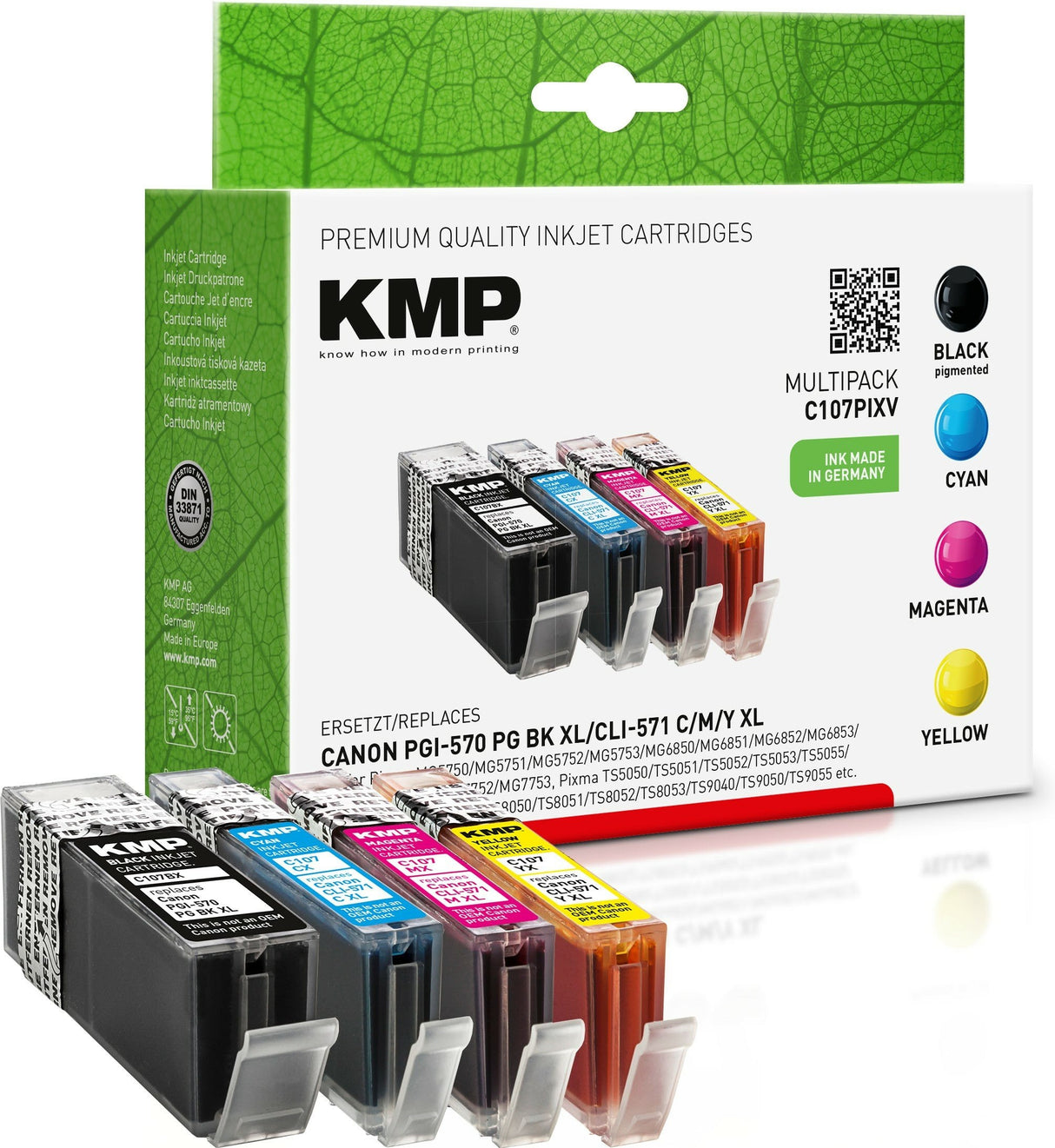 Kmp C107pixv Negro, Cian, Magenta, Amarillo