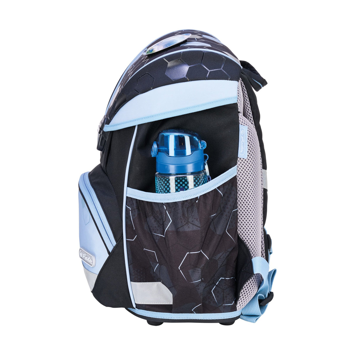 EAN 4008110396460 - Herlitz UltraLight XL Plus Cyber Soccer juego de mochila escolar Niño Poliéster Azul, Azul oscuro imagen 4