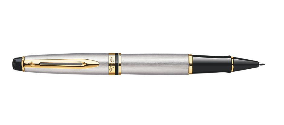 Waterman Rollerball Expert Metallic F Negro Caja De Regalo