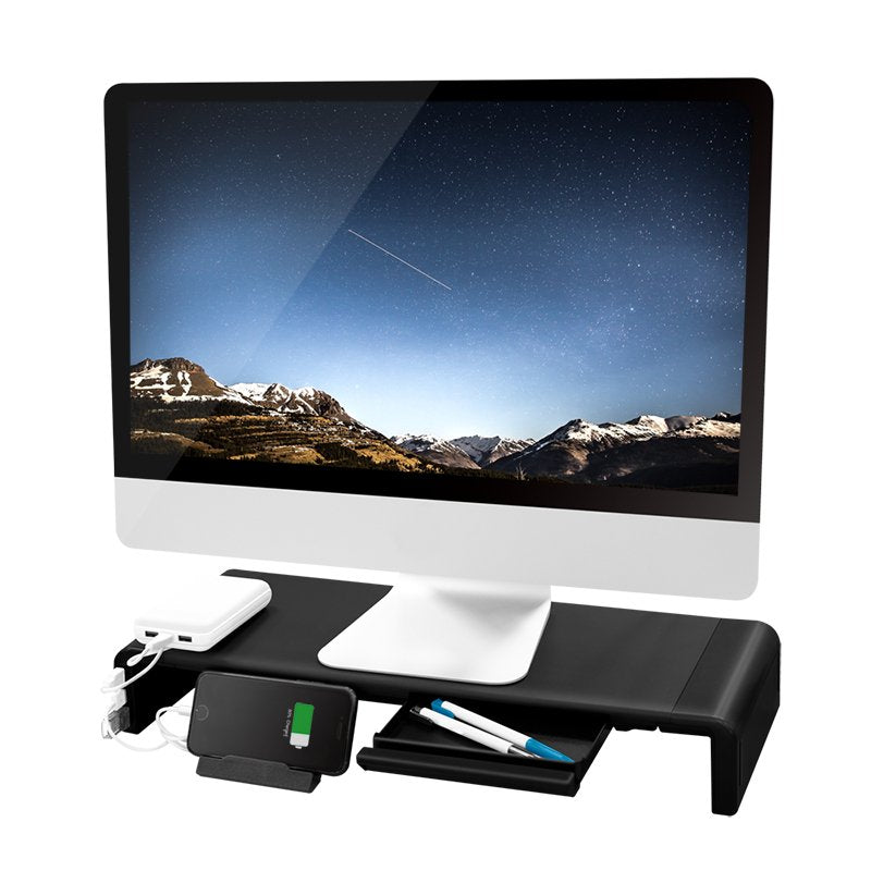 Elevador De Monitor Logilink, 420-520 Mm, Ergo., 2x Usb 3.0, 1x Usb-C