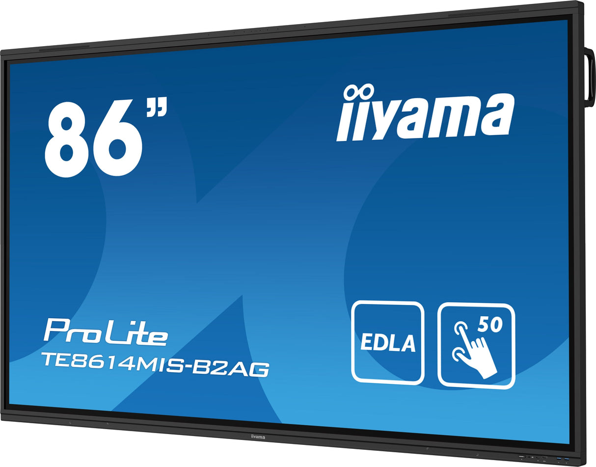 Iiyama Prolite Te8614mis-B2ag Pantalla Plana Para Señalización Digital 2,17 M (85.6") Wifi 435 Cd / M² 4k Ultra Hd Negro Pantalla Táctil Procesador Incorporado Android 24/7