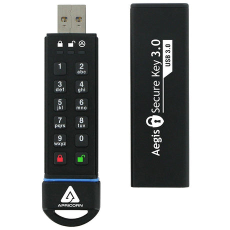 EAN 0708326914086 - Apricorn Aegis Secure Key 3.0 unidad flash USB 30 GB USB tipo A 3.2 Gen 1 (3.1 Gen 1) Negro imagen 1