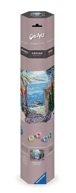 Edición De Lienzo De Ravensburger Creart - Paisaje Mediterráneo, Pintura 23913