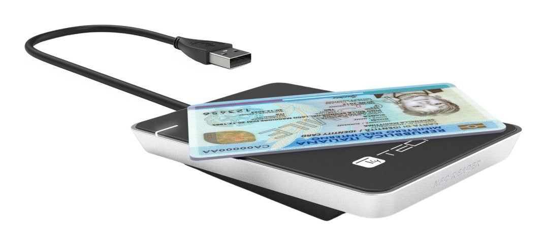 EAN 8059018367324 - Techly I-CARD CAM-CIE lector rfid USB Negro, Plata imagen 1
