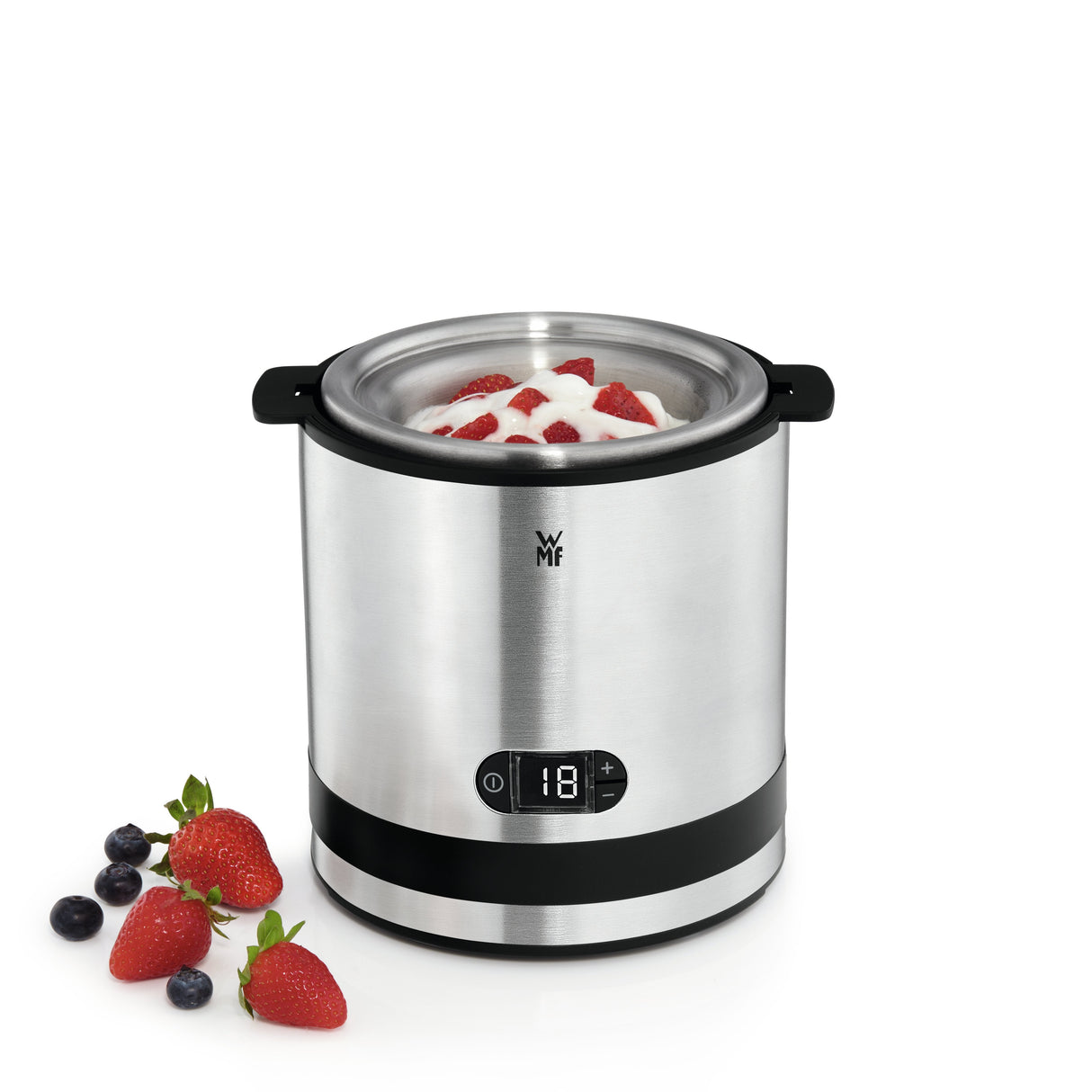Wmf Kitchenminis - Heladera 3 En 1, Yogur Helado, Sorbete, Helado, 12 W, Acero Inoxidable