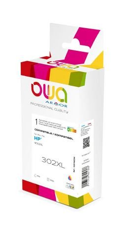 Tinta Compatible Owa. Hp 302xl En Color Tricolor F6u67ae