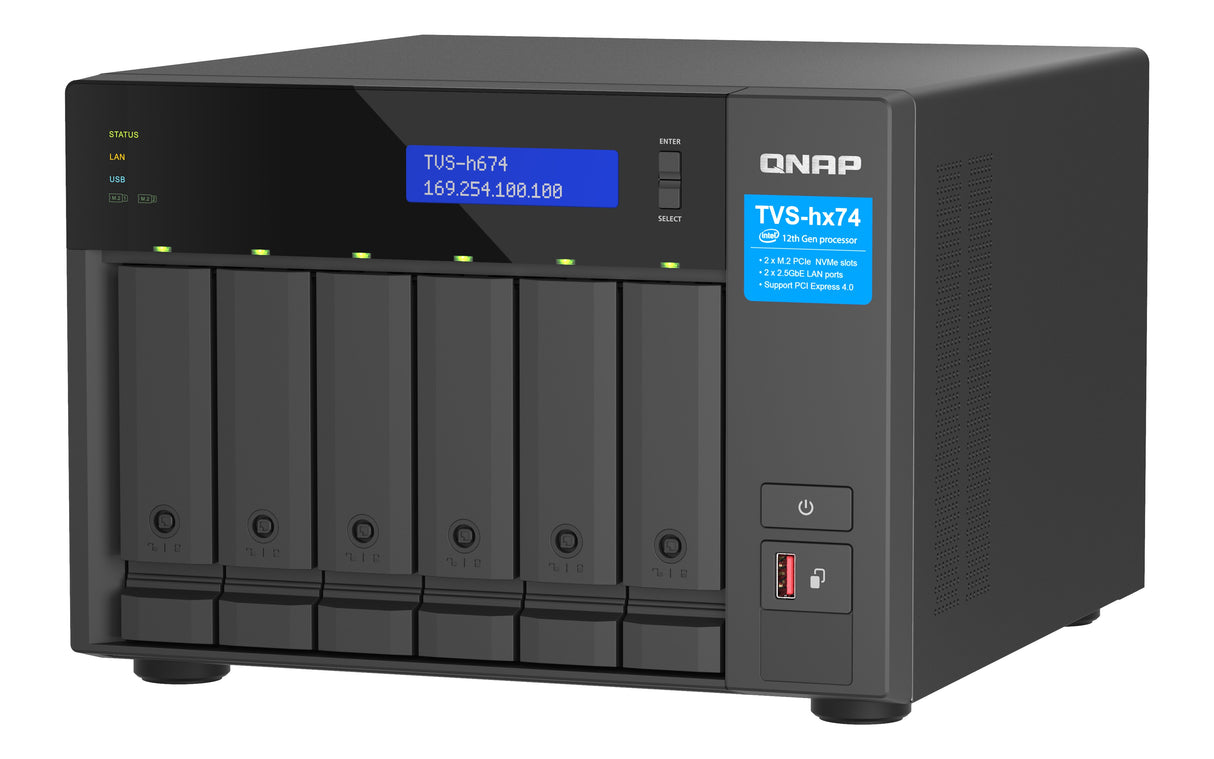 EAN 4711103082386 - QNAP TVS-H674 NAS Torre Intel® Core™ i5 i5-12400 32 GB DDR4 0 TB QuTS hero Negro imagen 5
