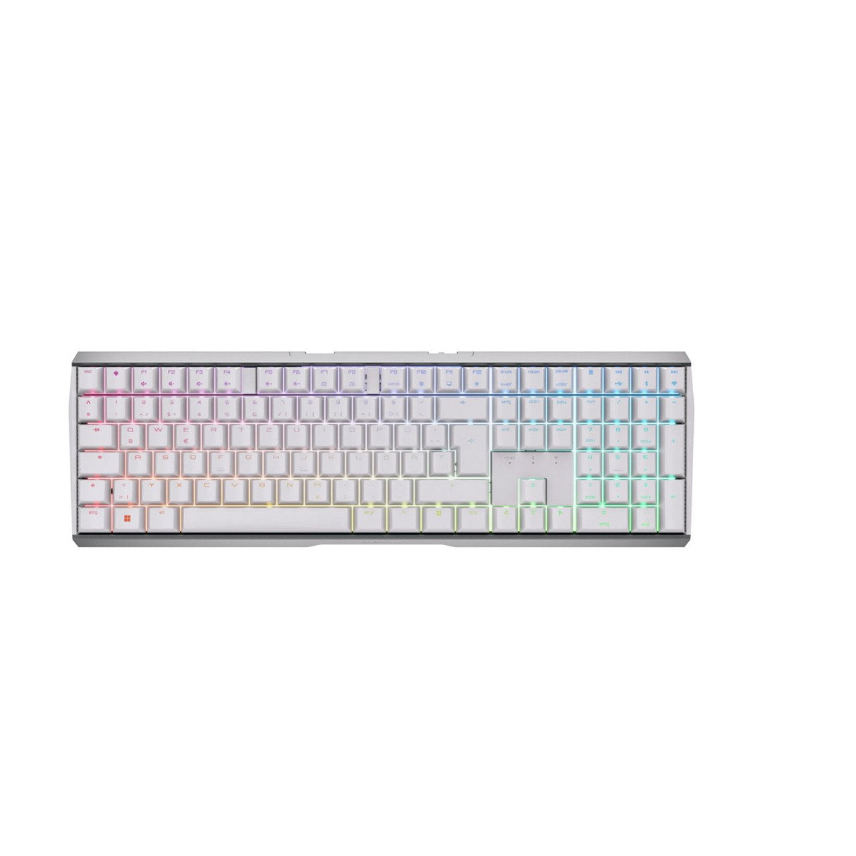 Teclado Alemán Cherry Mx 3.0s Wireless Rgb Rf Wireless + Bluetooth Qwertz Blanco