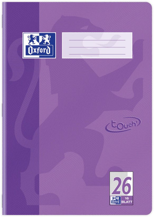 Oxford Cuaderno Escolar Touch Pautado 26 Cuadriculado Din A4 - Material De Oficina - A4