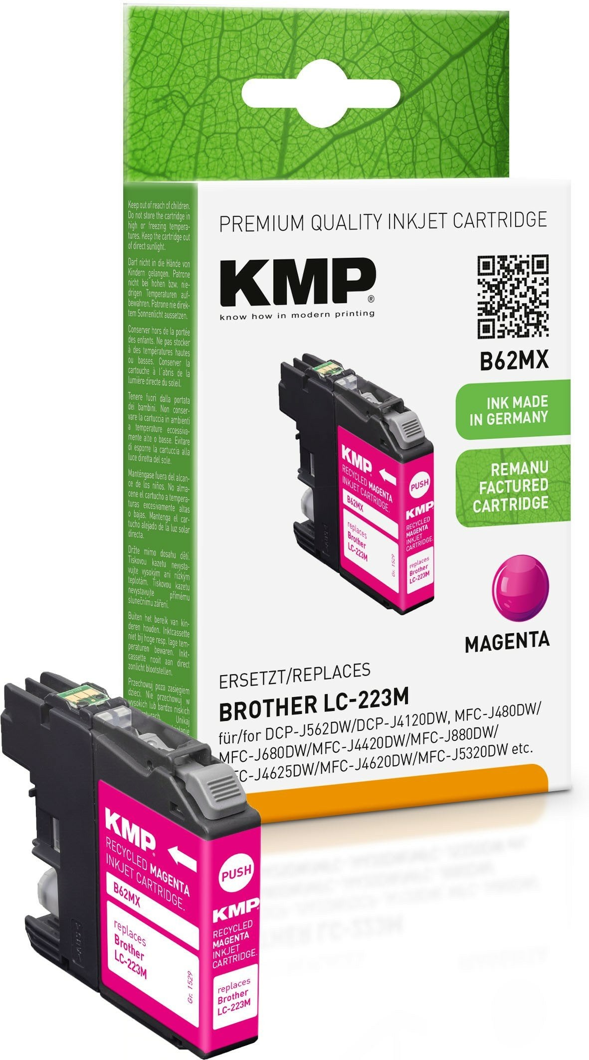 Kmp Patrone Brother Lc223m Magenta 550 S. B62mx