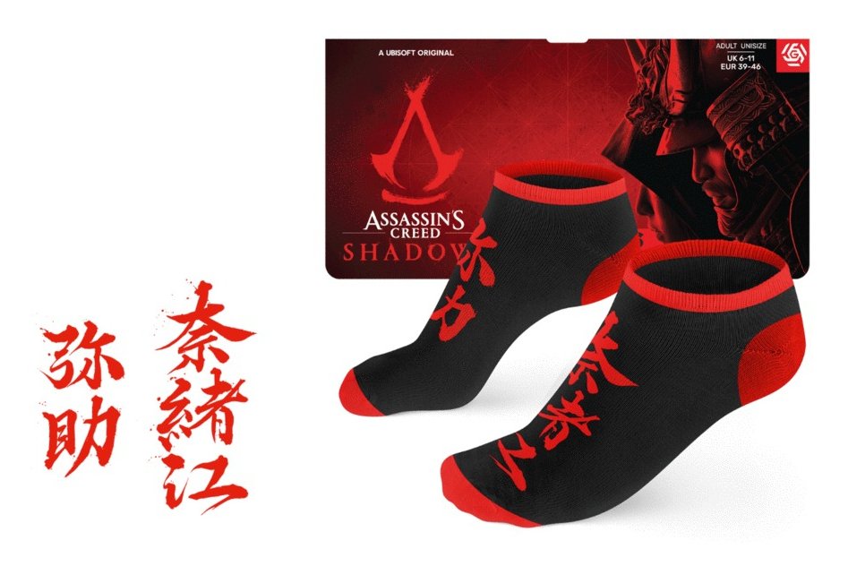 Good Loot Assassin'S Creed Shadows Calcetines Tobilleros Negro- Rojo