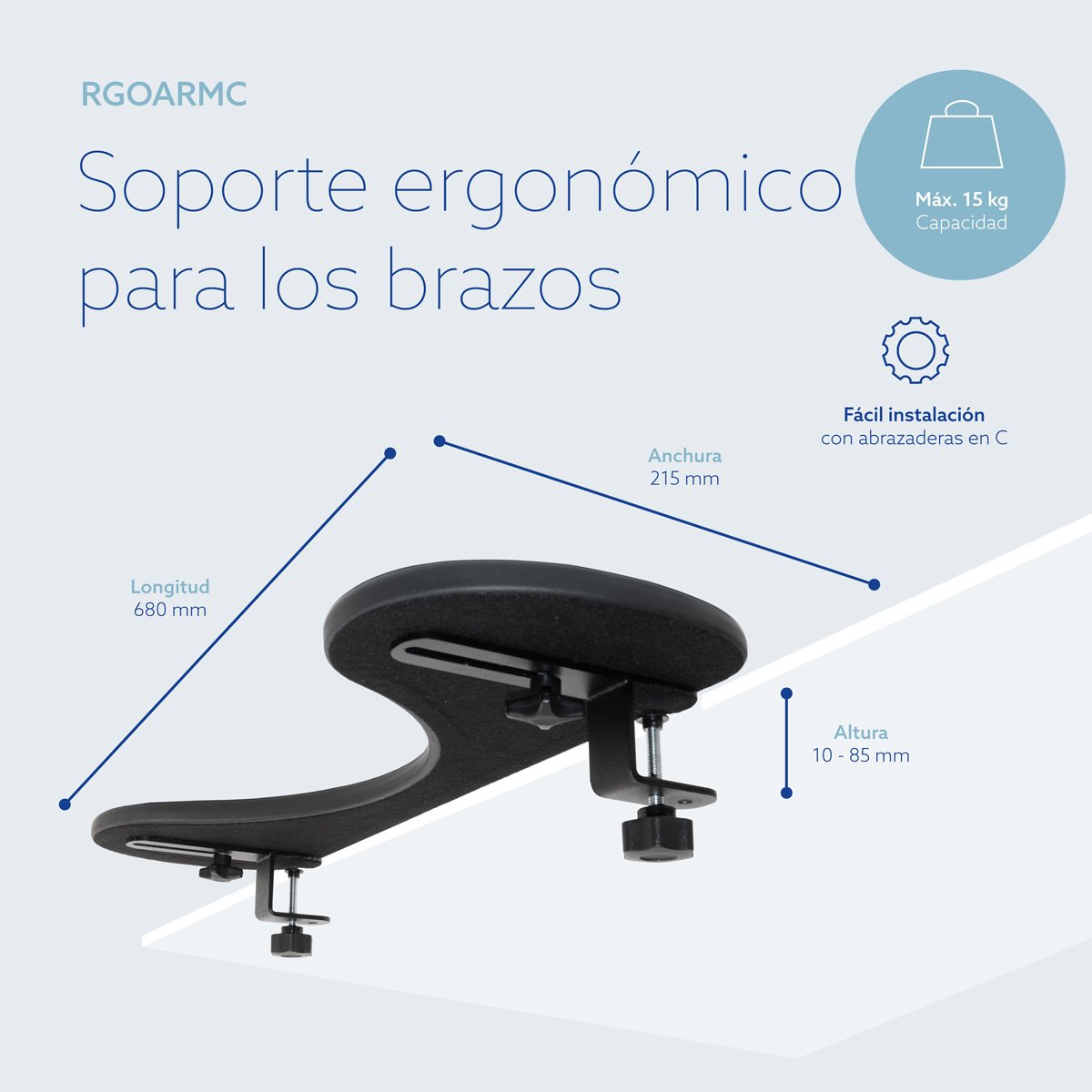 EAN 8719274490197 - R-Go Tools RGOARMC descansa muñecas Cuero vegano imagen 11