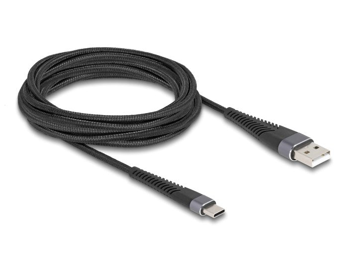 Delock 81123 Cable Usb 2.0 Usb Tipo-A Macho A Usb Type-C Macho Con Protección De Flexión Extendida 3 M