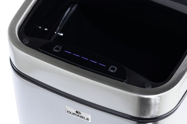 Papelera Con Sensor Durable No Touch 6l Plata Metalizado