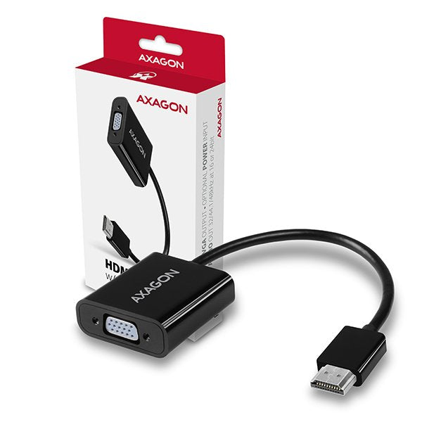 EAN 8595247904409 - Axagon RVH-VGAN adaptador de cable de vídeo 0,15 m HDMI tipo A (Estándar) VGA (D-Sub) Negro imagen 10