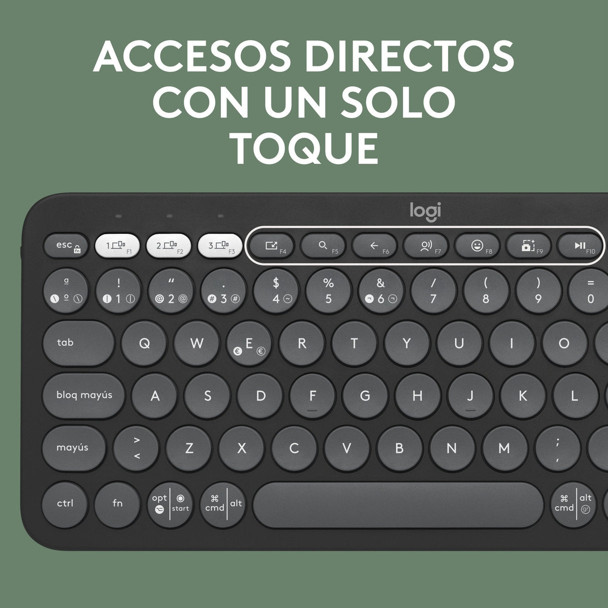EAN 5099206111127 - Logitech 920-011827 teclado Universal RF Wireless + Bluetooth QWERTY Español Grafito imagen 9