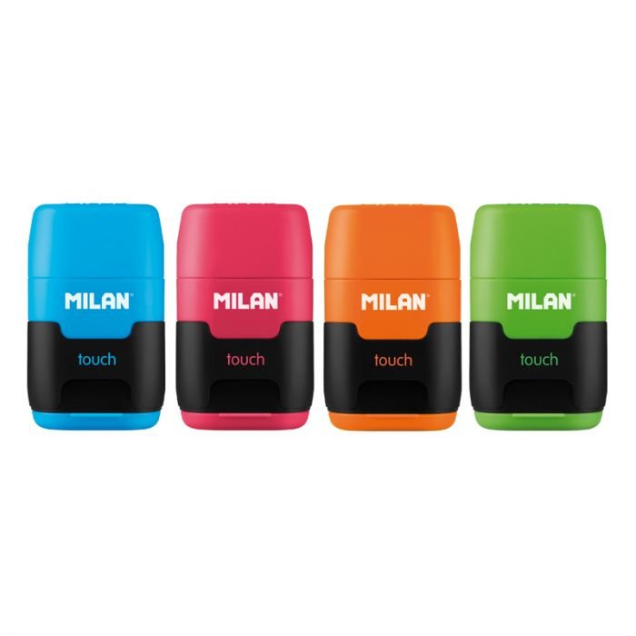 EAN 8411574040064 - Milan 4706116 sacapuntas Sacapuntas manual Azul, Verde, Naranja, Rosa imagen 2