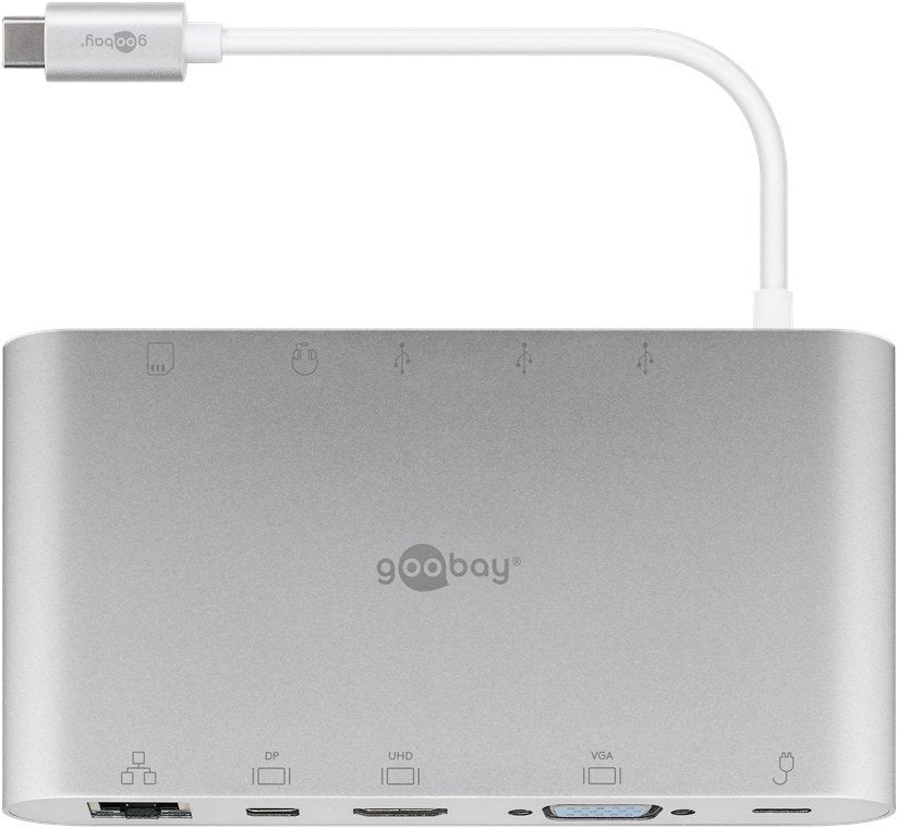 EAN 4040849621130 - Goobay 62113 base para portátil y replicador de puertos Alámbrico USB 3.2 Gen 1 (3.1 Gen 1) Type-C Plata imagen 4