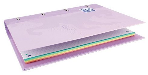Oxford Carpeta De Anillas Touch 4x35 Europeanbinder Con Recambio 100 Hojas 5x5 A4+ Azul Pastel