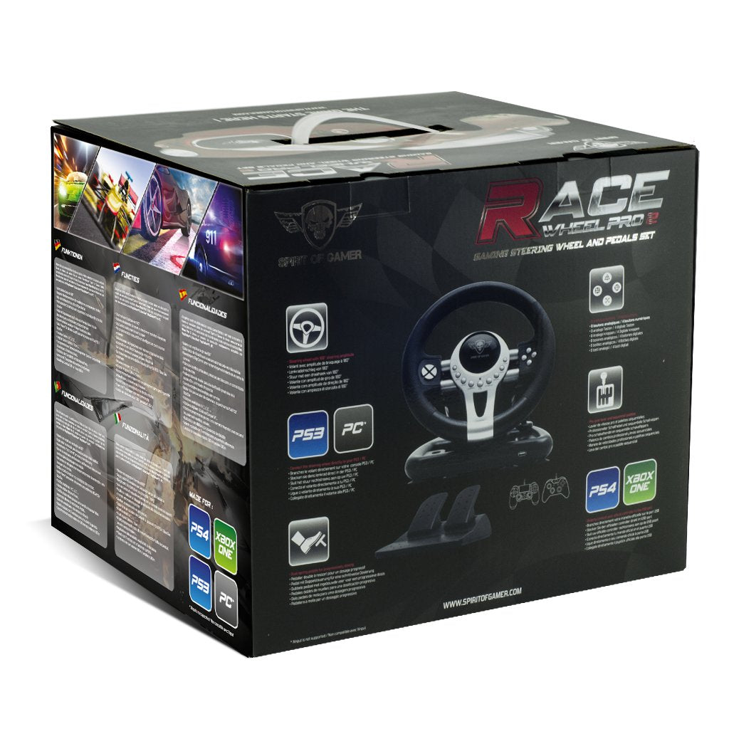 EAN 3700104431966 - Spirit of Gamer Race Wheel Pro 2 Negro, Plata USB Volante + Pedales Digital PC, PlayStation 4, Playstatio imagen 11