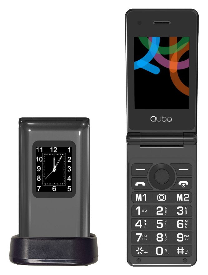Teléfono Qubo X-28bkc Negro 2,8+1,77 Base