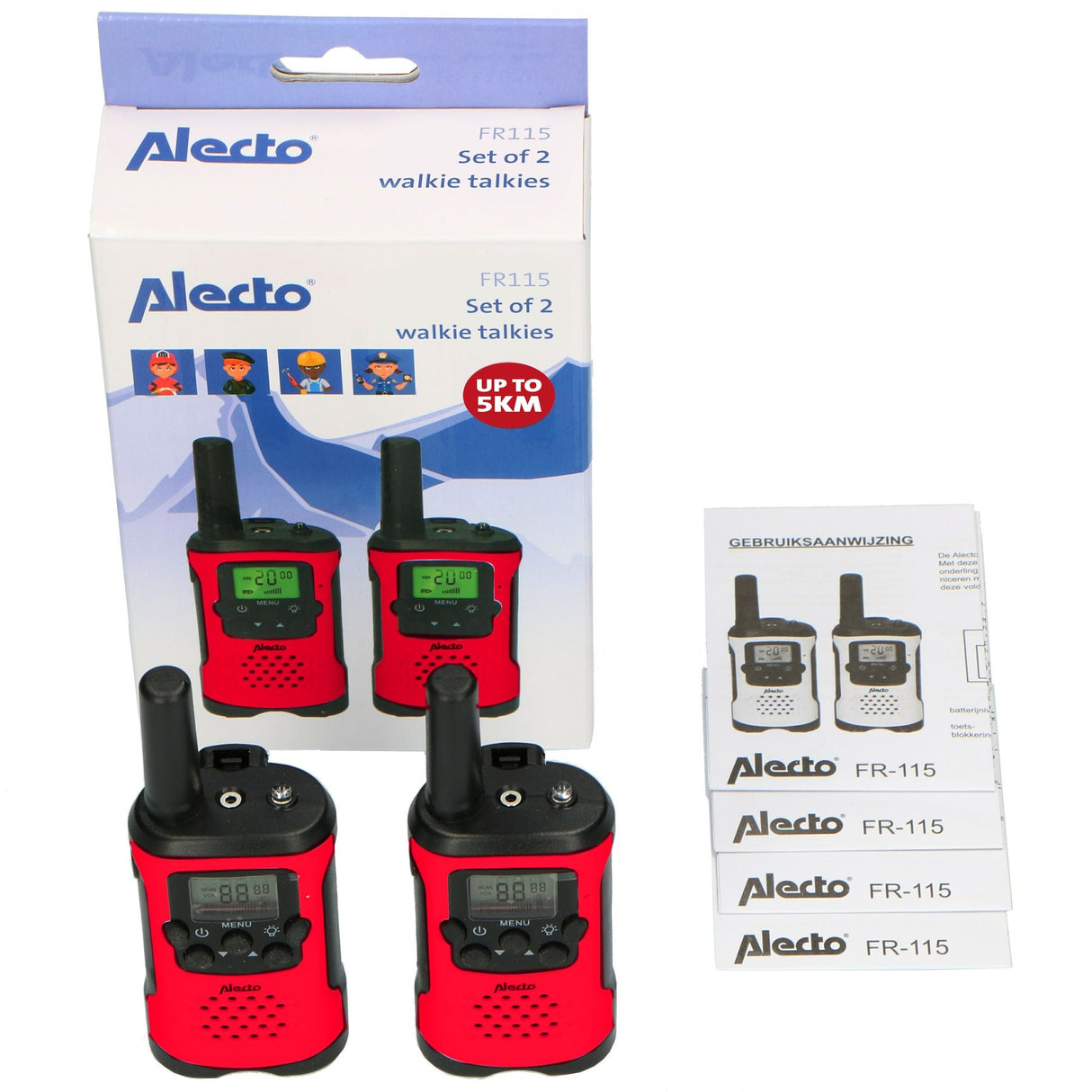 EAN 8712412593651 - Alecto FR115RD two-way radios 8 canales 446 MHz Negro, Rojo imagen 6