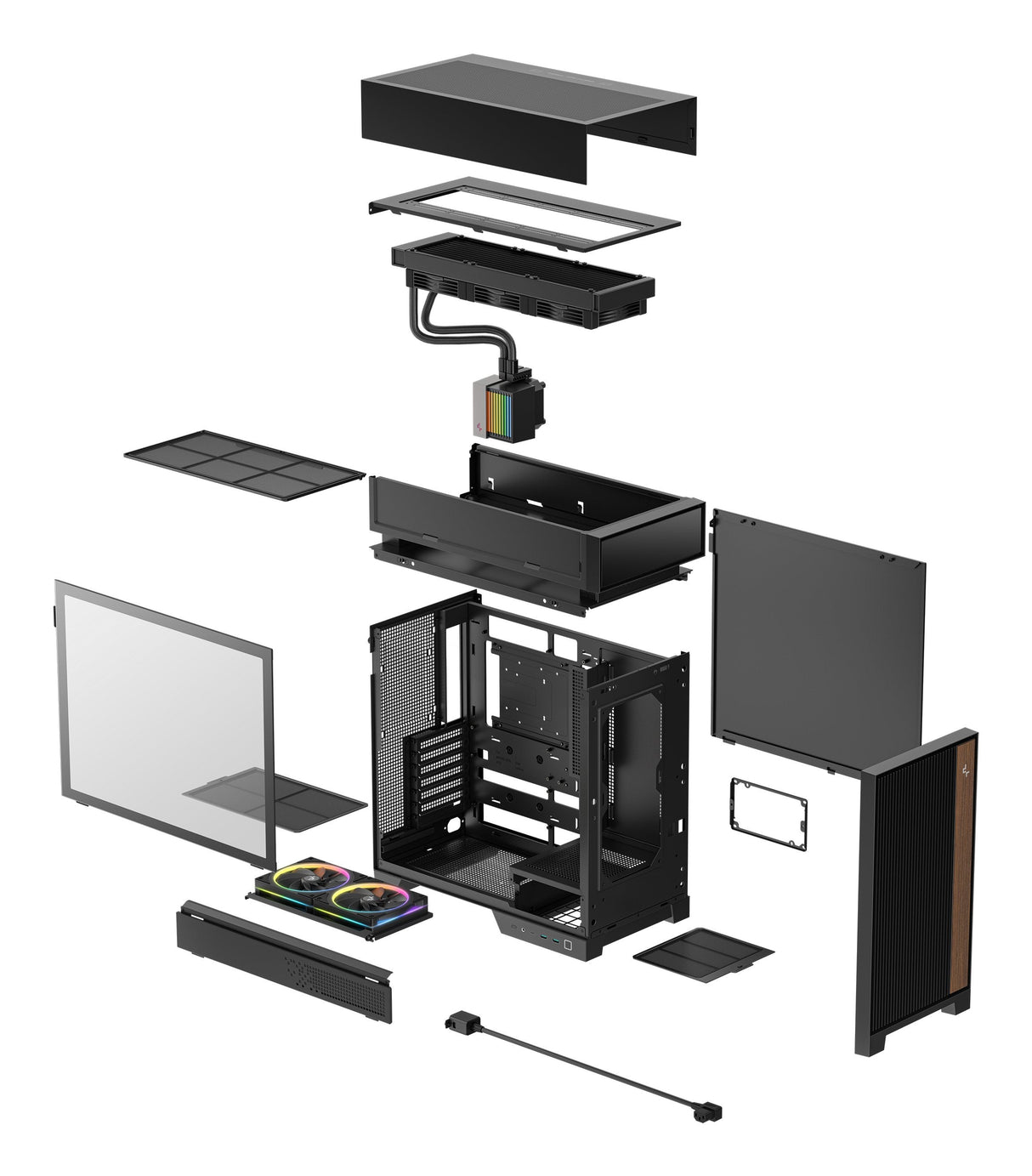 Caja Pc Midi Deepcool Cl6600 360mm Aio Negro R-Cl6600-Bknna0-G-1