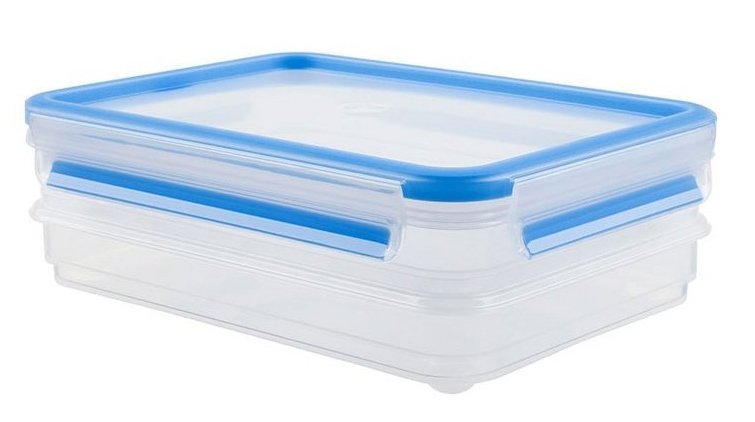 Emsa 508556 Recipiente De Almacenar Comida Plaza Contenedor 1 L Azul, Transparente 3 Pieza(S)