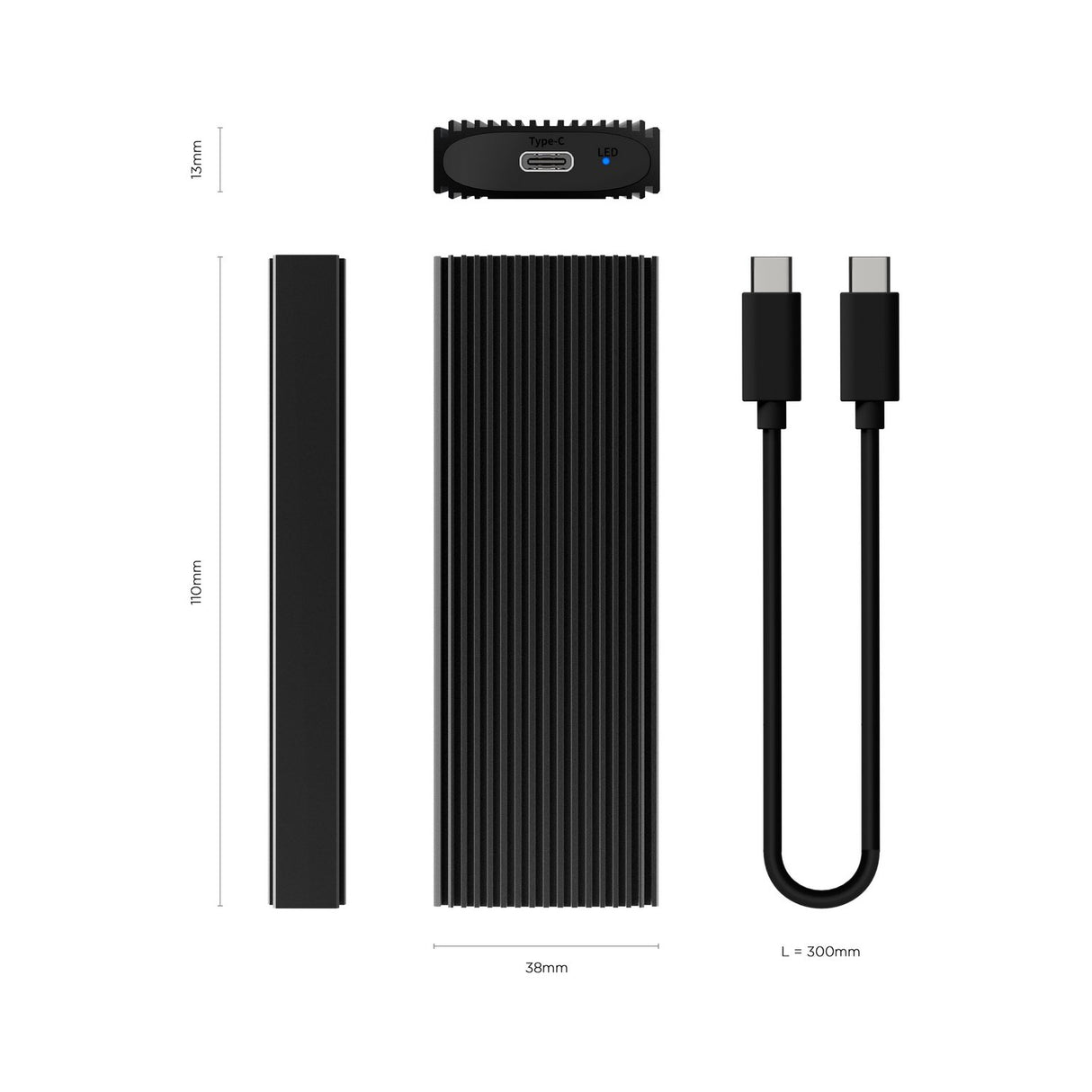 EAN 8436574707847 - AISENS ASM2-022B caja para disco duro externo Caja externa para unidad de estado sólido (SSD) Negro imagen 3