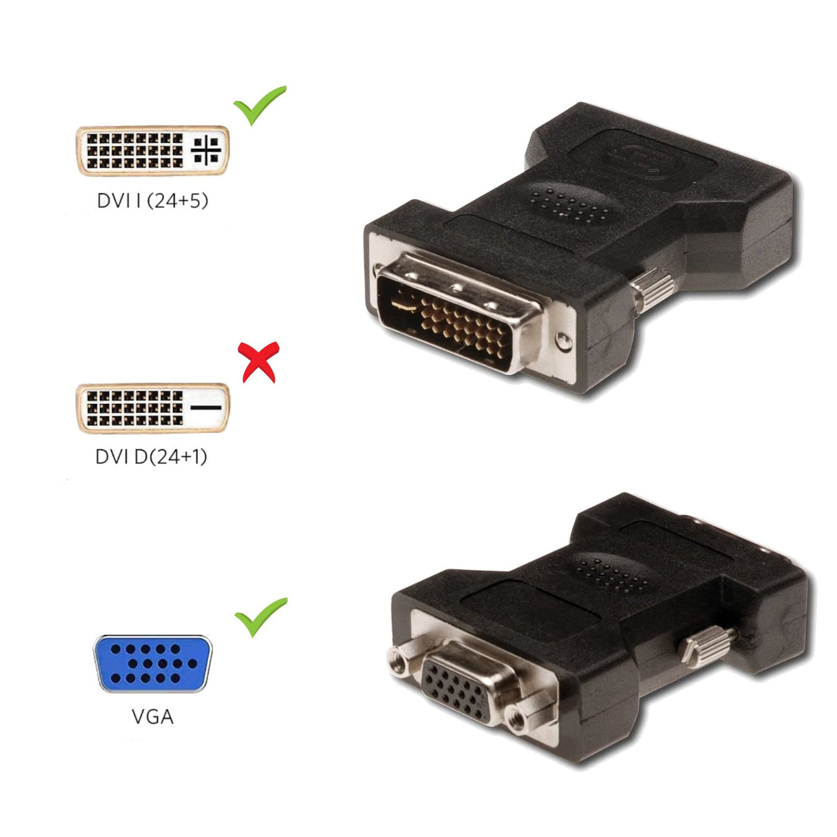 EAN 8056045871923 - Ewent EC1250 cambiador de género para cable DVI-I 24+5 VGA Negro imagen 3
