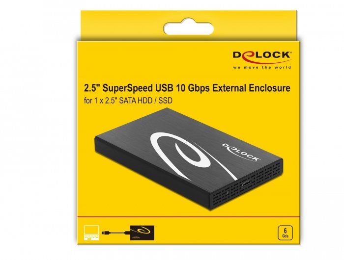EAN 4043619426119 - DeLOCK 42611 caja para disco duro externo Carcasa de disco duro/SSD Negro, Blanco 2.5" imagen 4