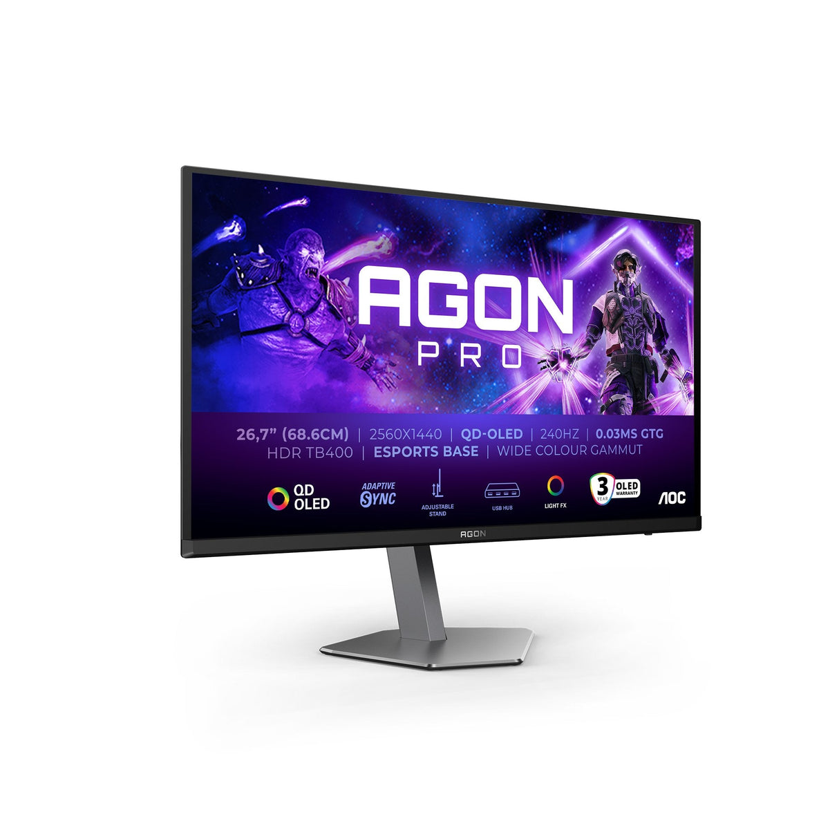 Aoc Agon Pro Ag276qzd2 - 27" Qd Oled Qhd 0.03ms 240hz Hdr