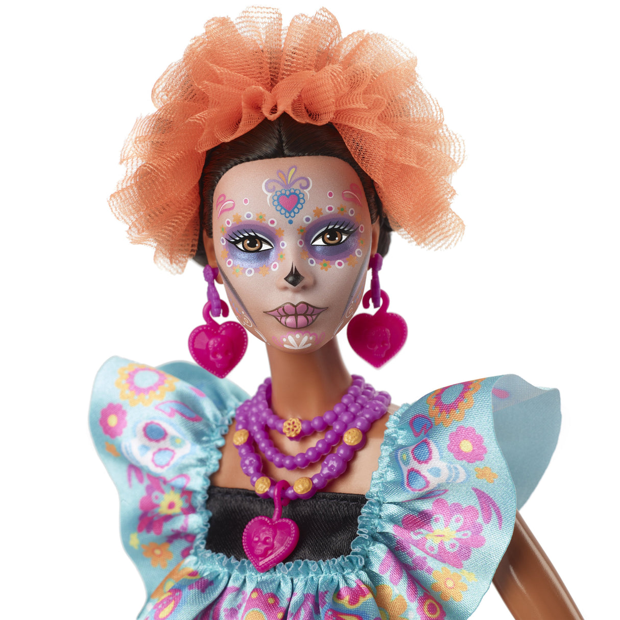 Muñeca Mattel Barbie Signature Día De Muertos 2024 Coleccionable Con Vestido Negro Con Volantes Hrm72