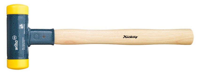 Martillo Blando Wiha, Sin Retroceso, Dureza Media Negro/Madera, Ø 60mm 4010995020989