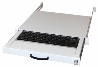 Aixcase 19" Rack 1u Teclado De Trackball Ps2&Usb Gris Claro