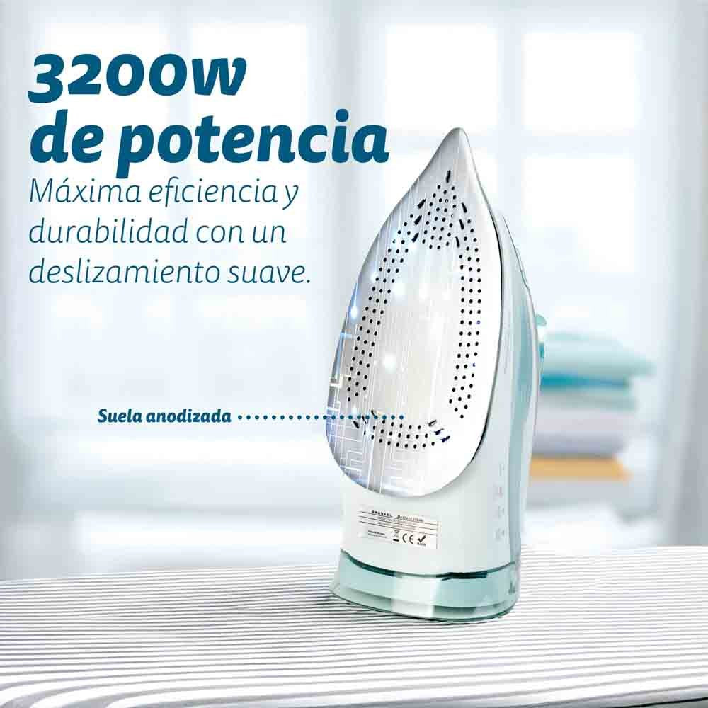 EAN 8426156018461 - Grunkel PL-3200MAXTOP plancha Plancha vapor-seco 3200 W Azul imagen 2