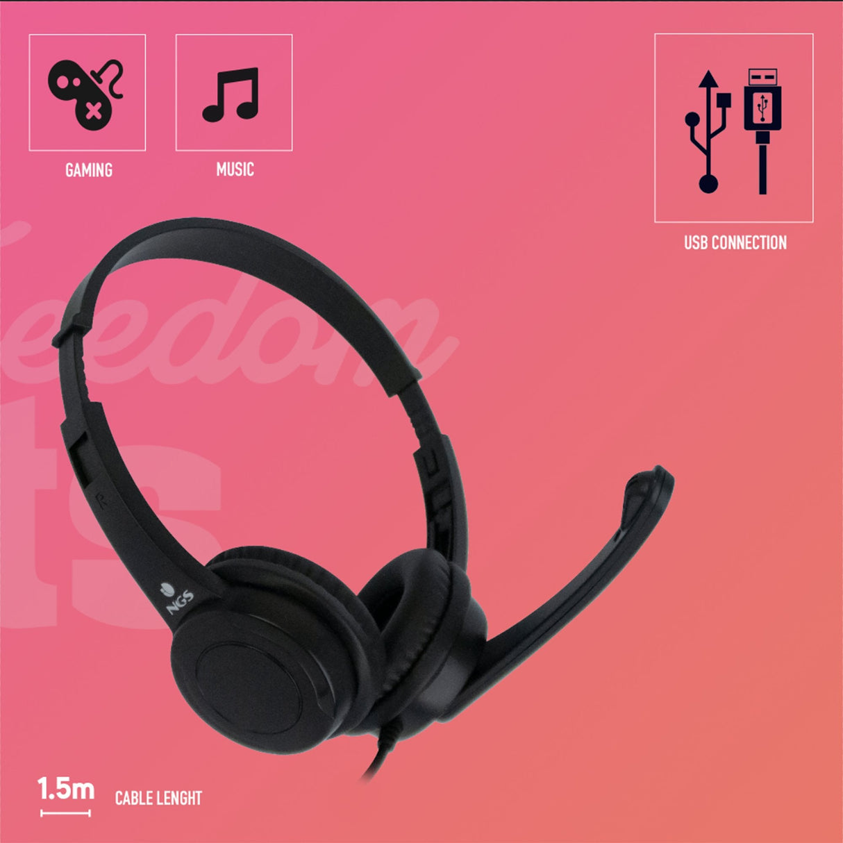 EAN 8435430618006 - NGS VOX505 USB Auriculares Alámbrico Diadema Juego Negro imagen 7