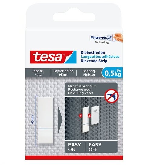 Tesa Klebestreifen Tapete & Putz Hasta 0,5kg 9st.
