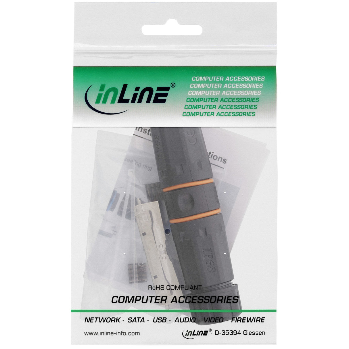 Conector Exterior Inline Cat.6a Resistente Al Agua Ip68