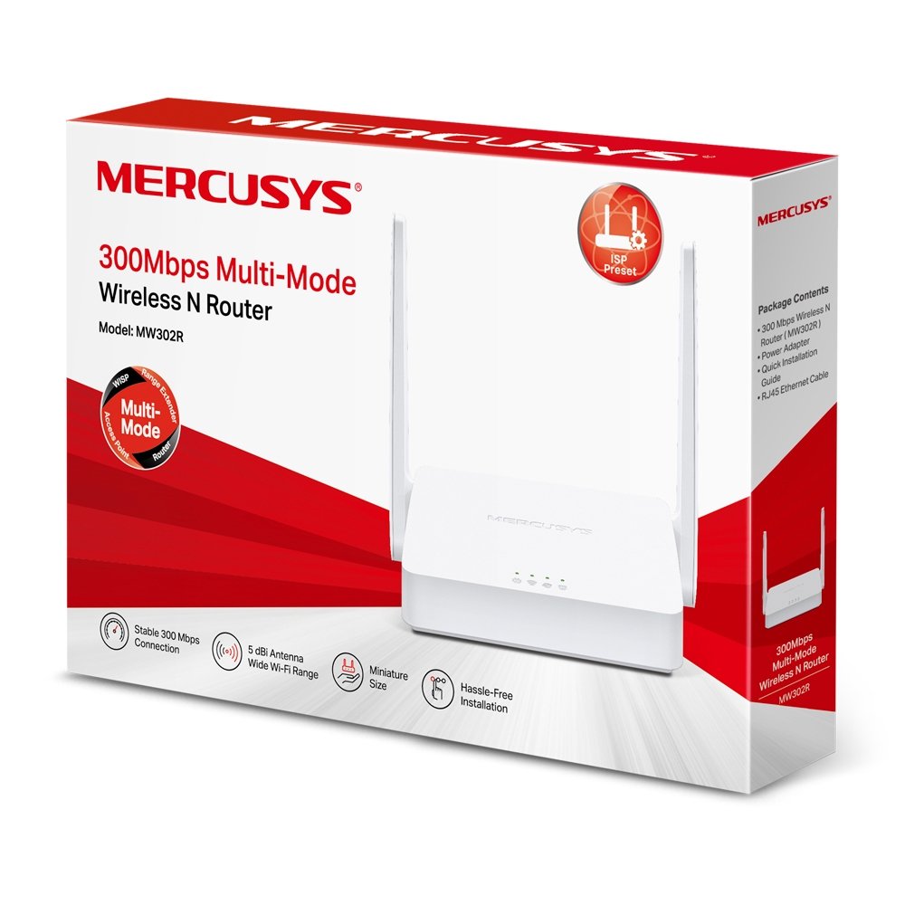 Router Mercusys Mw302r Ethernet De Banda Única (2,4 Ghz) Blanco