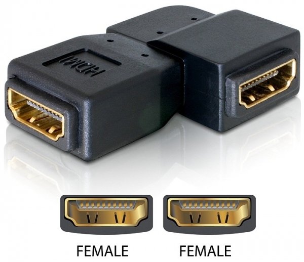 Delock Adaptador Hdmi Hembra > Hdmi Hembra 90°Links