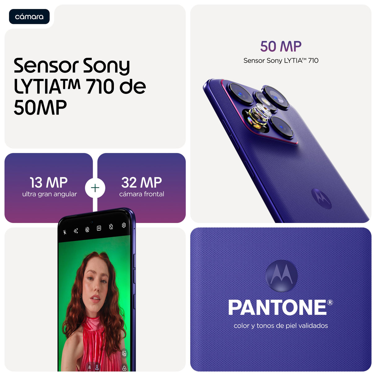 EAN 0840493622323 - Motorola edge 70 fusion 17,2 cm (6.78") SIM doble Android 16.0 5G USB Tipo C 12 GB 256 GB 7000 mAh Violet imagen 6