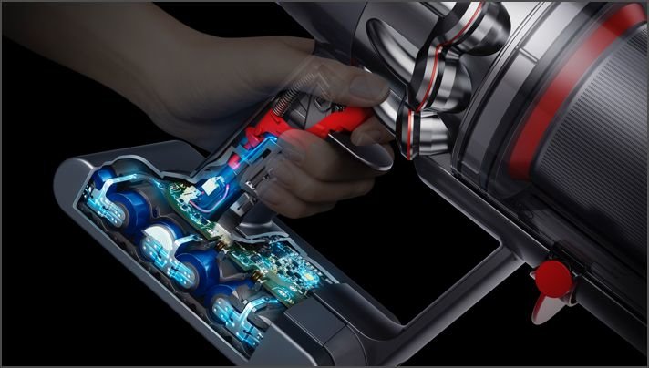 Dyson V11 Fluffy Aspiradora De Mano Níquel, Rojo Sin Bolsa