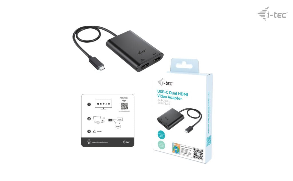 EAN 8595611706561 - i-tec C31DUAL4K60HDMI Adaptador gráfico USB 7680 x 4320 Pixeles Negro imagen 4