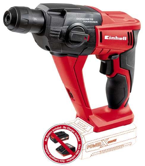 Taladro Percutor Inalámbrico Einhell Te-Hd 18 Li-Solo (Rojo/Negro, Sin Batería Ni Cargador) 4513812